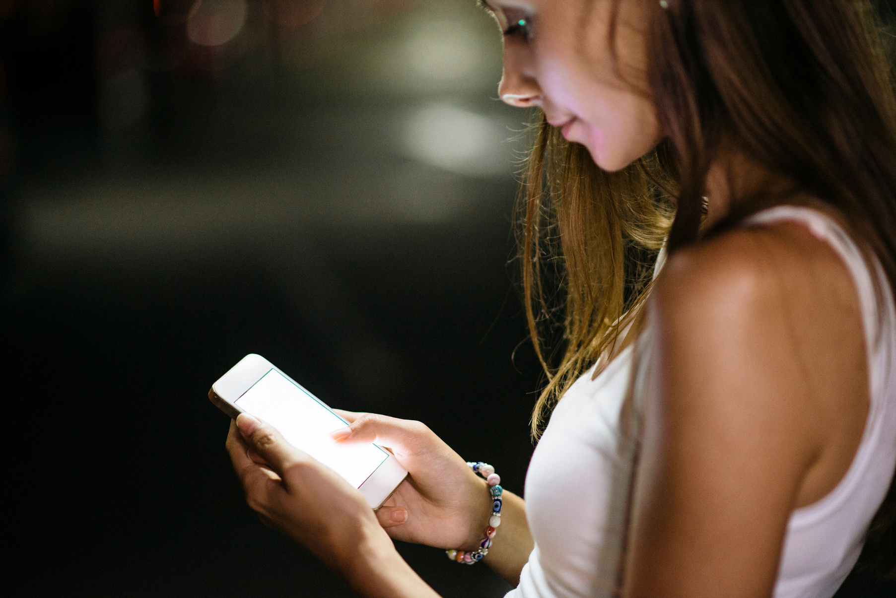 Girl using mobile phone