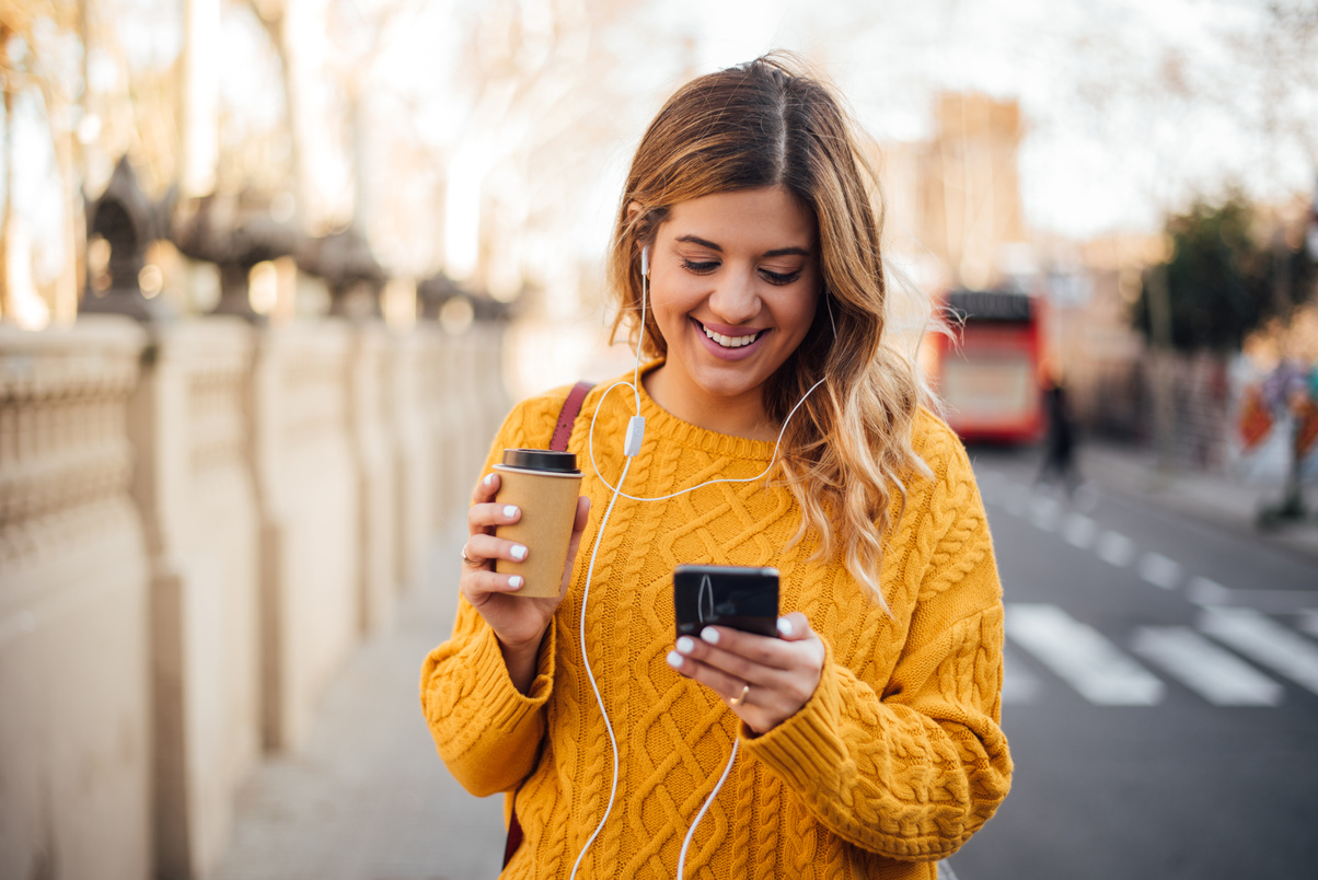 Girl using mobile phone