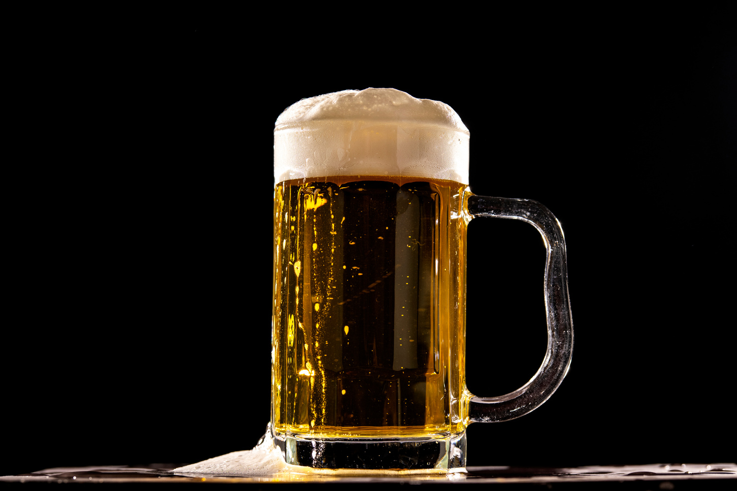 Close-Up Shot of a Glass of Beer