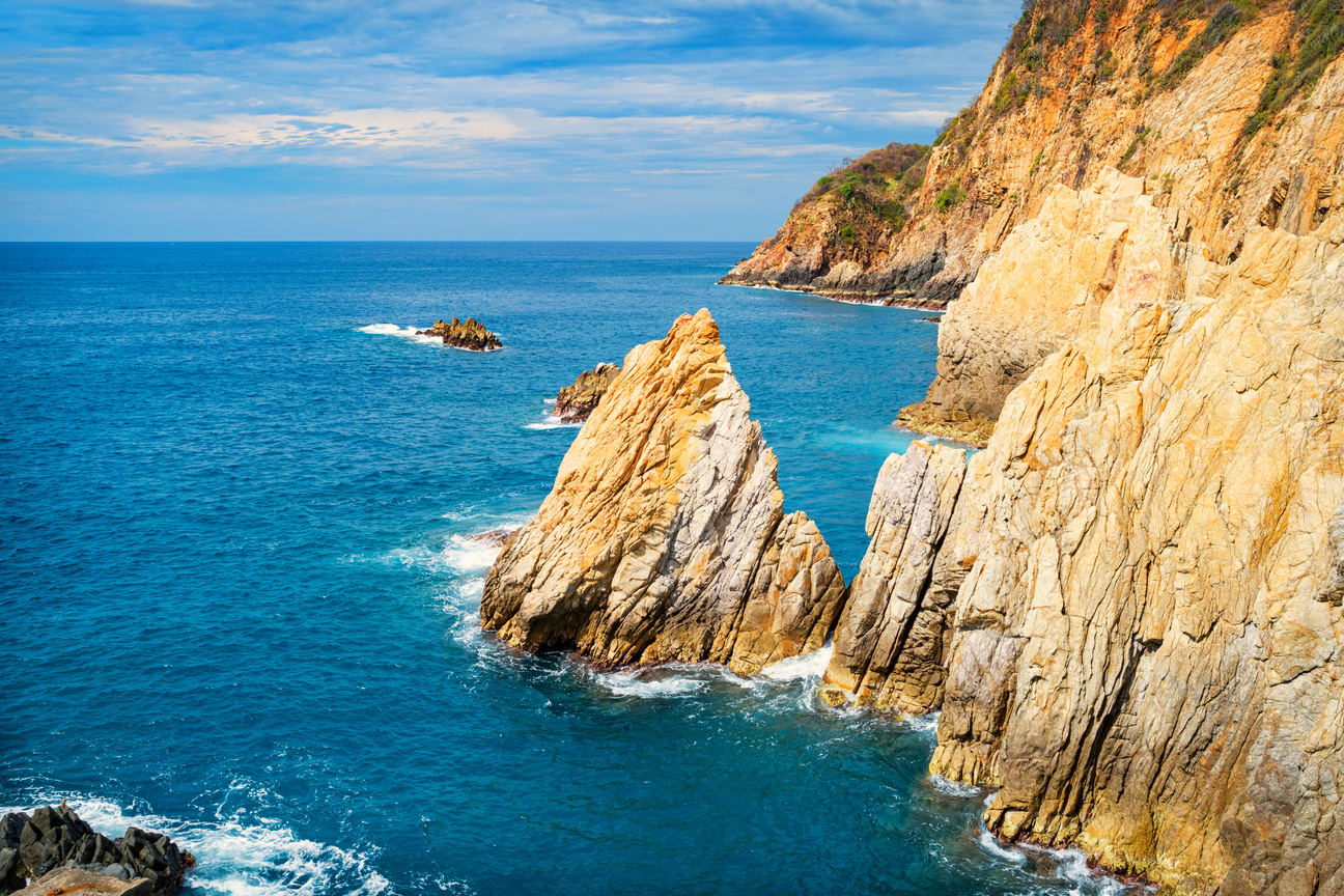 Famous La Quebrada Diving Cliffs in Acapulco Mexico