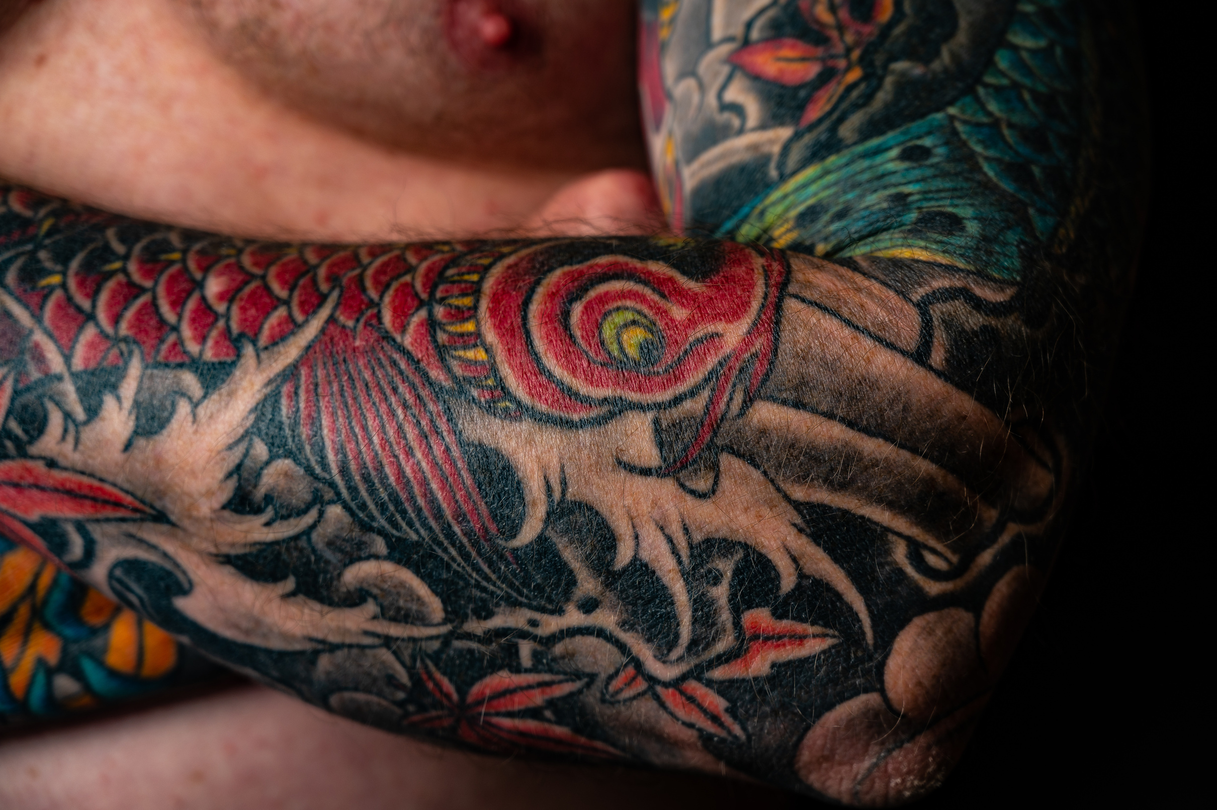 Koi Full-sleeved Tattoo