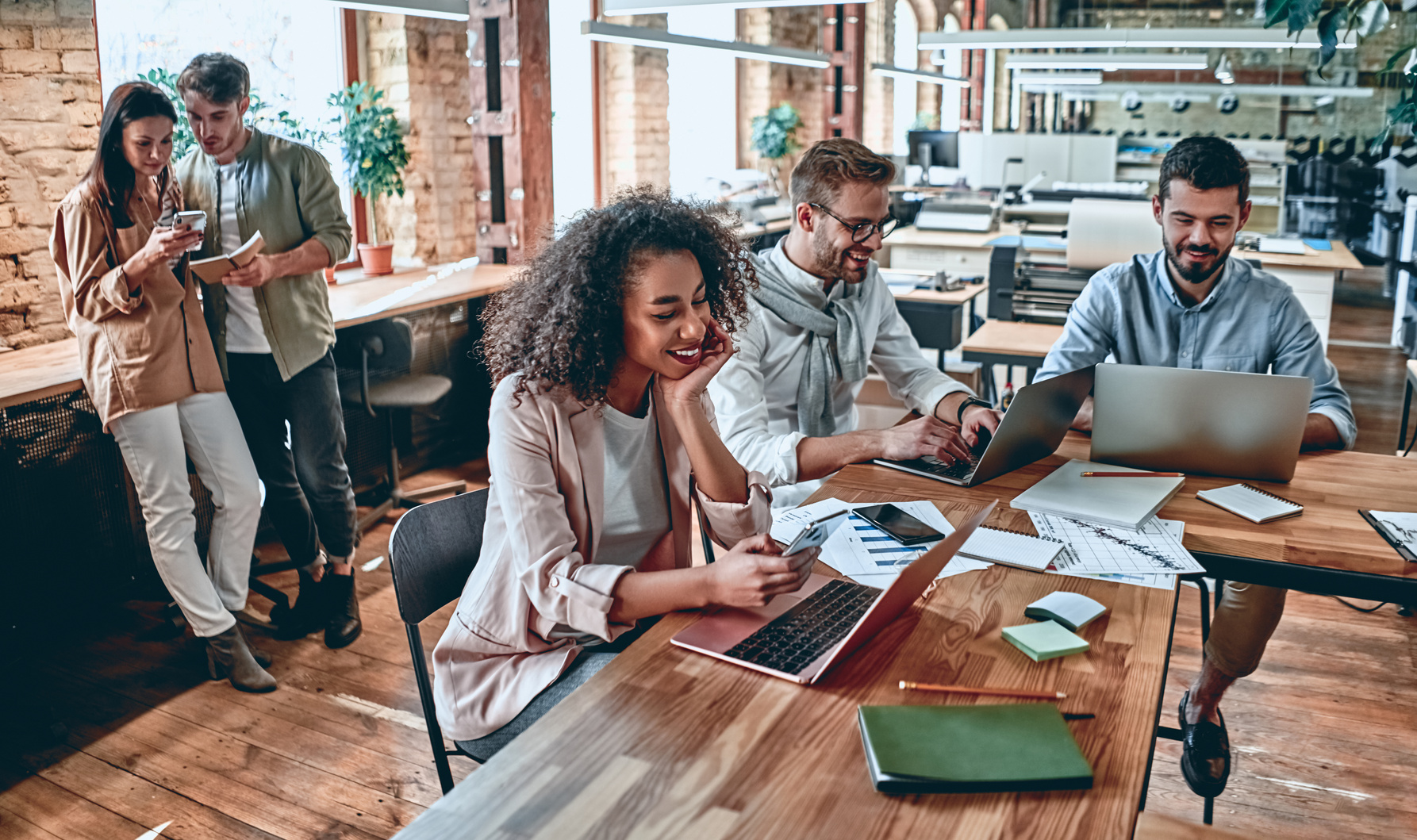 Young business people in office