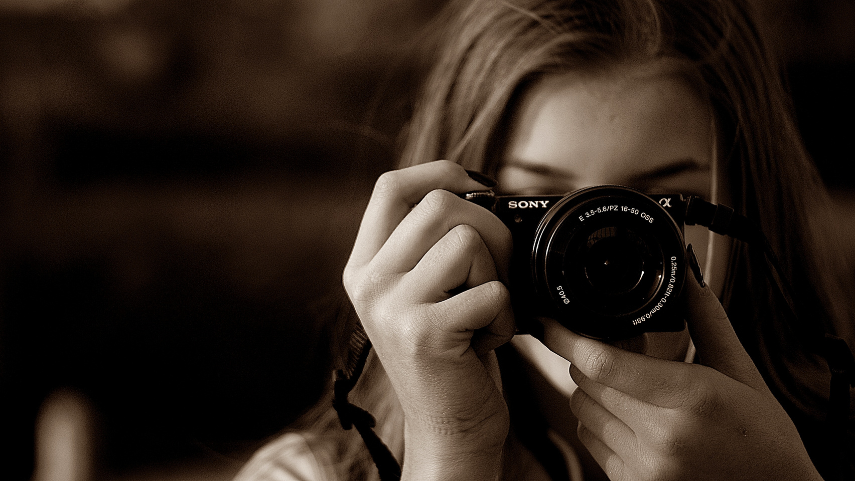 Woman Using Digital Camera